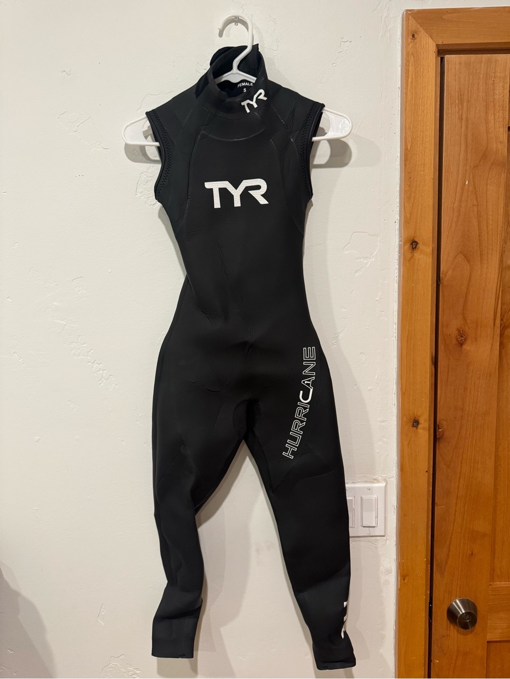 TYR Black Sleeveless 'Hurricane' Wetsuit One-Piece